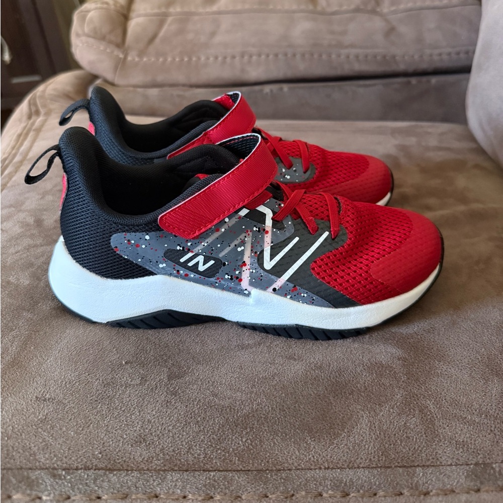 New Balance Kids Red and Black Sneakers